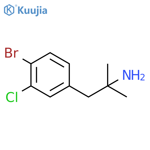1-(4-bromo-3-chlorophenyl)-2-methylpropan-2-amine structure