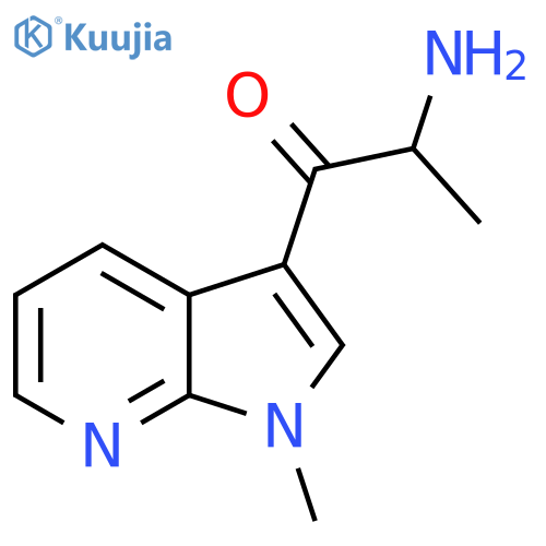 2-amino-1-{1-methyl-1H-pyrrolo2,3-bpyridin-3-yl}propan-1-one structure