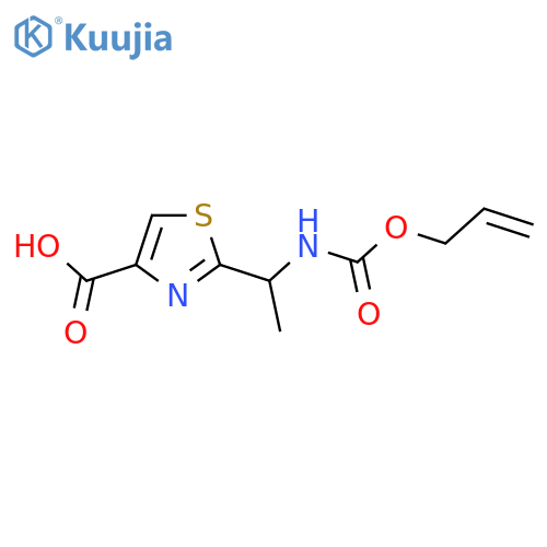 2-(1-{(prop-2-en-1-yloxy)carbonylamino}ethyl)-1,3-thiazole-4-carboxylic acid structure