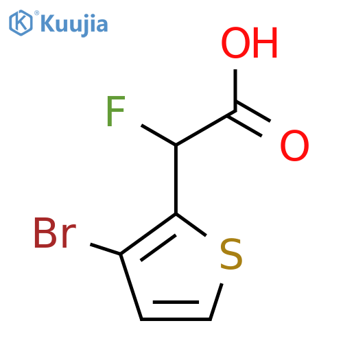 2-(3-Bromothiophen-2-yl)-2-fluoroacetic acid structure