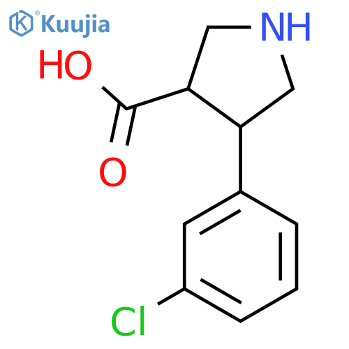 4-(3-chlorophenyl)pyrrolidine-3-carboxylic acid structure