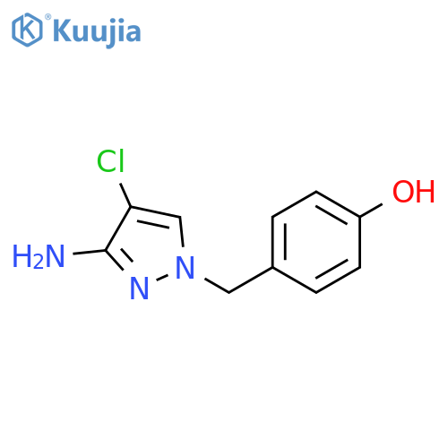 4-(3-amino-4-chloro-1H-pyrazol-1-yl)methylphenol structure