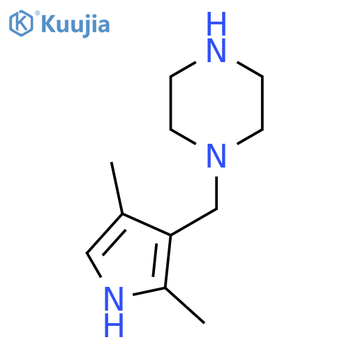 1-(2,4-dimethyl-1H-pyrrol-3-yl)methylpiperazine structure