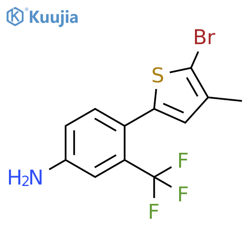 Benzenamine, 4-(5-bromo-4-methyl-2-thienyl)-3-(trifluoromethyl)- structure