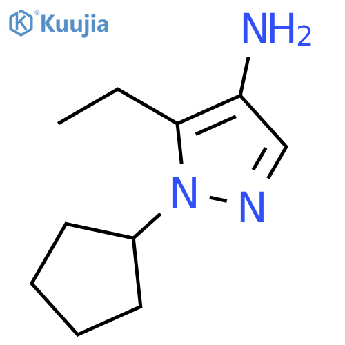 1-cyclopentyl-5-ethyl-1H-pyrazol-4-amine structure