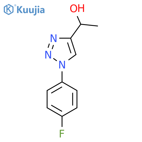 1-1-(4-fluorophenyl)-1H-1,2,3-triazol-4-ylethan-1-ol structure