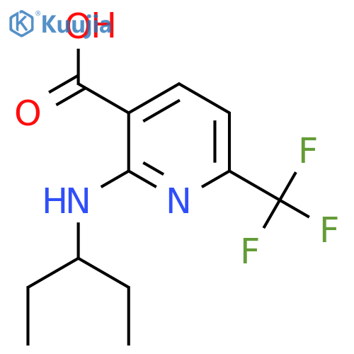 2-(pentan-3-yl)amino-6-(trifluoromethyl)pyridine-3-carboxylic acid structure