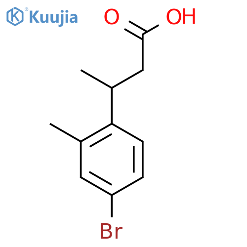 3-(4-bromo-2-methylphenyl)butanoic acid structure
