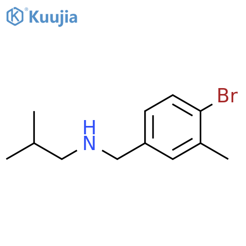 (4-bromo-3-methylphenyl)methyl(2-methylpropyl)amine structure
