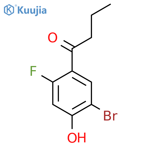 1-(5-bromo-2-fluoro-4-hydroxyphenyl)butan-1-one structure