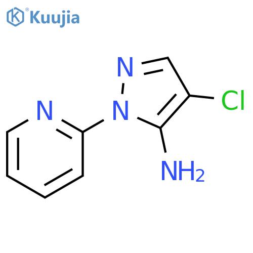 4-Chloro-2-pyridin-2-yl-2H-pyrazol-3-ylamine structure