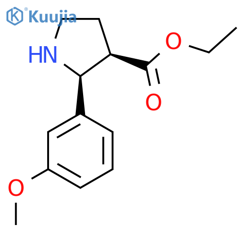 Ethyl (2S,3R)-2-(3-methoxyphenyl)pyrrolidine-3-carboxylate structure
