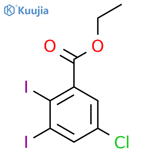 Ethyl 5-chloro-2,3-diiodobenzoate structure