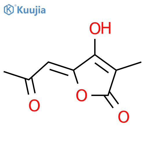 2(5H)-Furanone,4-hydroxy-3-methyl-5-(2-oxopropylidene)-, (5E)- structure