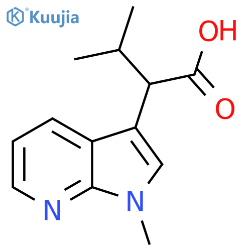 3-methyl-2-{1-methyl-1H-pyrrolo2,3-bpyridin-3-yl}butanoic acid structure
