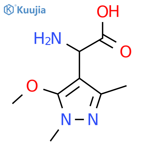 2-amino-2-(5-methoxy-1,3-dimethyl-1H-pyrazol-4-yl)acetic acid structure