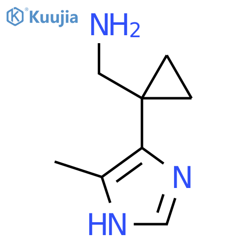 1-(4-methyl-1H-imidazol-5-yl)cyclopropylmethanamine structure