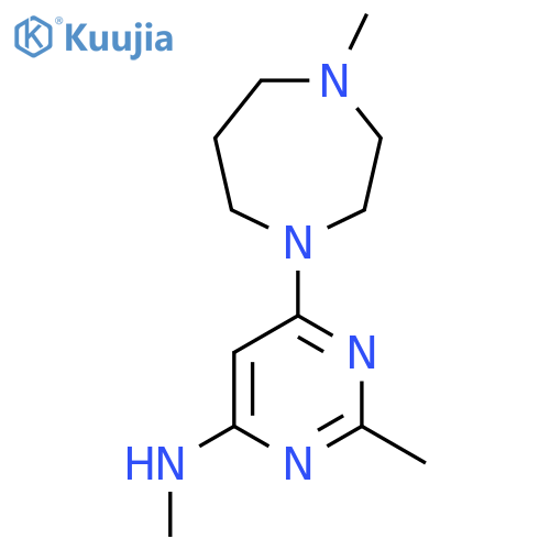 N,2-Dimethyl-6-(4-methyl-1,4-diazepan-1-yl)pyrimidin-4-amine structure