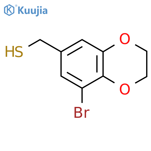 (8-Bromo-2,3-dihydro-1,4-benzodioxin-6-yl)methanethiol structure