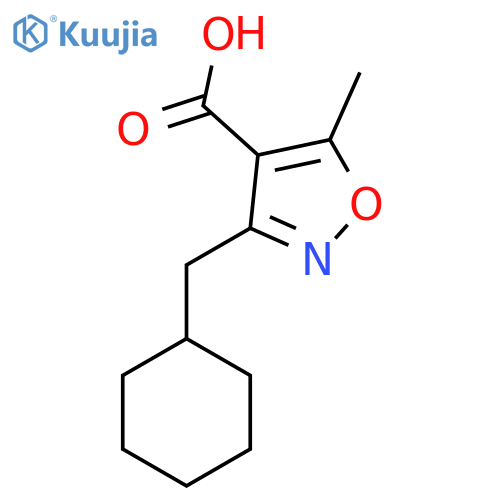 3-(Cyclohexylmethyl)-5-methyl-1,2-oxazole-4-carboxylic acid structure