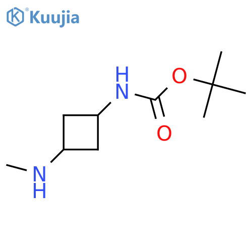 tert-butyl N-[3-(methylamino)cyclobutyl]carbamate structure