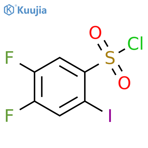 4,5-DIFLUORO-2-IODOBENZENE-1-SULFONYL CHLORIDE structure