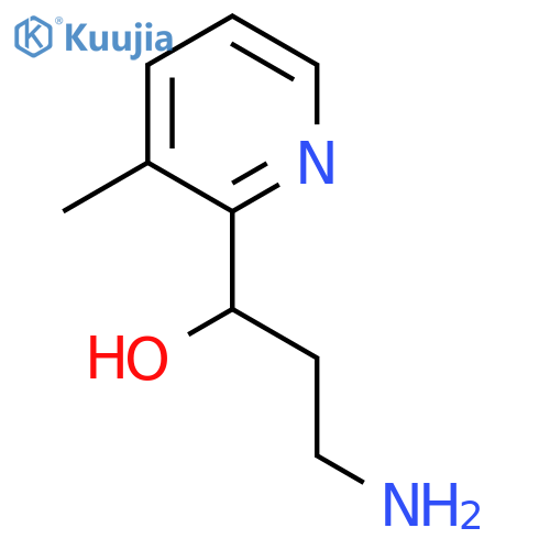3-amino-1-(3-methylpyridin-2-yl)propan-1-ol structure