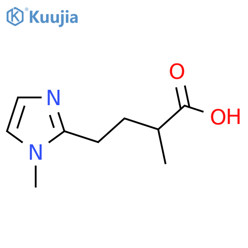 2-methyl-4-(1-methyl-1H-imidazol-2-yl)butanoic acid structure