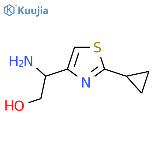 2-amino-2-(2-cyclopropyl-1,3-thiazol-4-yl)ethan-1-ol structure