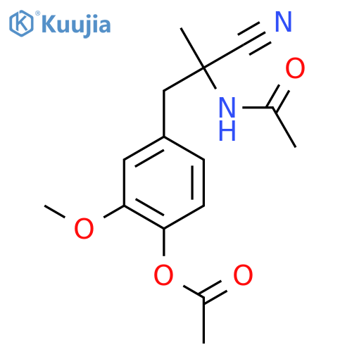 N-2-4-(Acetyloxy)-3-methoxyphenyl-1-cyano-1-methylethylacetamide structure