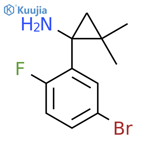 1-(5-bromo-2-fluorophenyl)-2,2-dimethylcyclopropan-1-amine structure