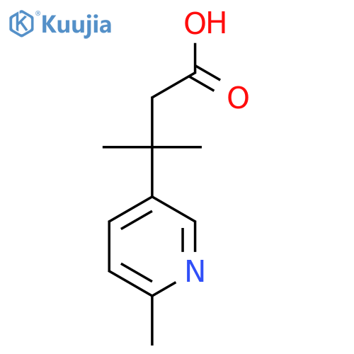 3-Methyl-3-(6-methylpyridin-3-yl)butanoic acid structure