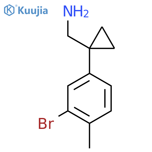 1-(3-bromo-4-methylphenyl)cyclopropylmethanamine structure