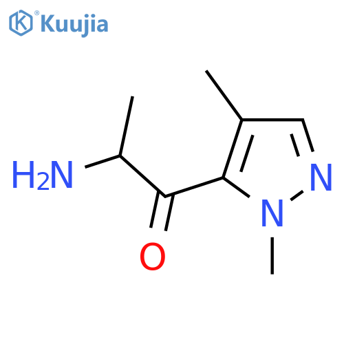 2-amino-1-(1,4-dimethyl-1H-pyrazol-5-yl)propan-1-one structure