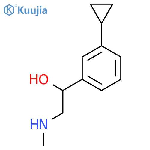 1-(3-cyclopropylphenyl)-2-(methylamino)ethan-1-ol structure