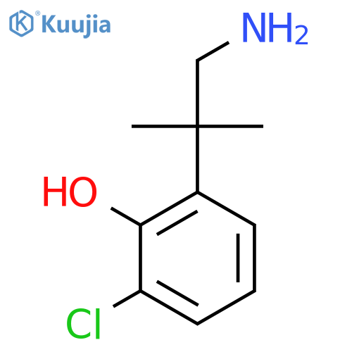 2-(1-amino-2-methylpropan-2-yl)-6-chlorophenol structure