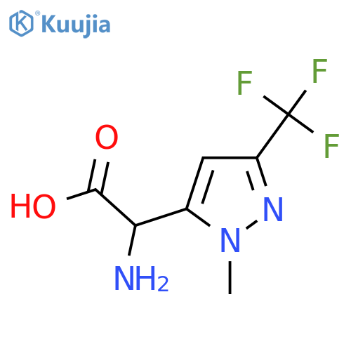 2-amino-2-1-methyl-3-(trifluoromethyl)-1H-pyrazol-5-ylacetic acid structure