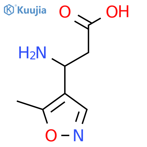 3-amino-3-(5-methyl-1,2-oxazol-4-yl)propanoic acid structure