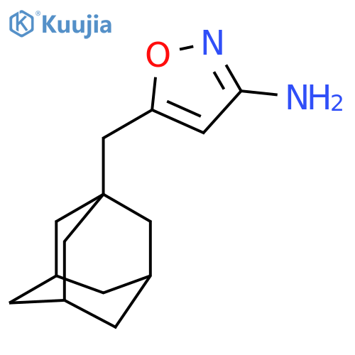 5-(adamantan-1-yl)methyl-1,2-oxazol-3-amine structure