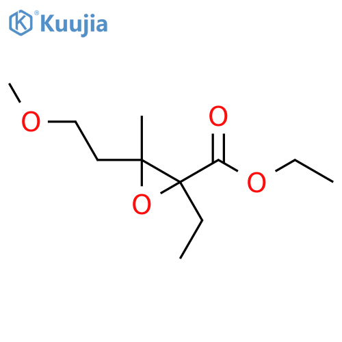 Ethyl 2-ethyl-3-(2-methoxyethyl)-3-methyloxirane-2-carboxylate structure