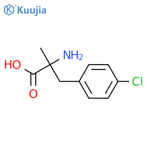 2-amino-3-(4-chlorophenyl)-2-methylpropanoic acid structure