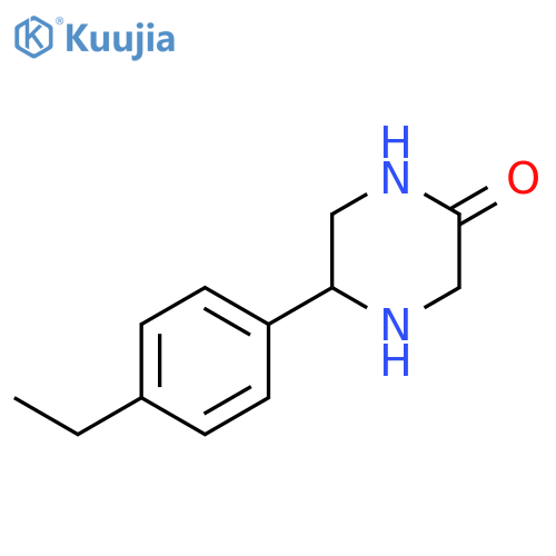 5-(4-Ethylphenyl)piperazin-2-one structure