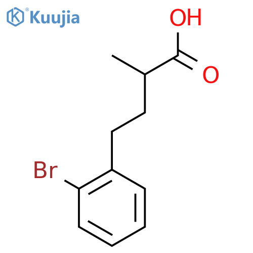4-(2-bromophenyl)-2-methylbutanoic acid structure