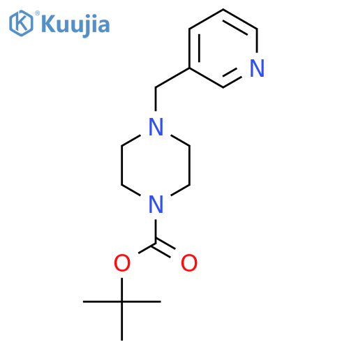 Tert-butyl 4-((pyridin-3-yl)methyl)piperazine-1-carboxylate structure