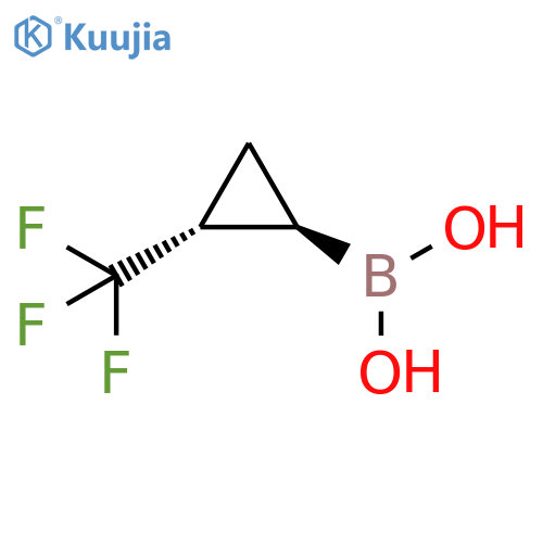 Boronic acid, B-[(1R,2R)-2-(trifluoromethyl)cyclopropyl]-, rel- structure