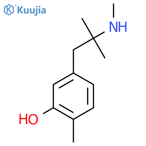 2-methyl-5-2-methyl-2-(methylamino)propylphenol structure