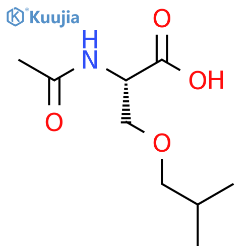 (2S)-2-acetamido-3-(2-methylpropoxy)propanoic acid structure