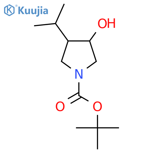 tert-butyl 3-hydroxy-4-(propan-2-yl)pyrrolidine-1-carboxylate structure