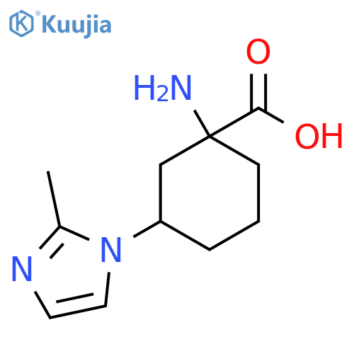 1-amino-3-(2-methyl-1H-imidazol-1-yl)cyclohexane-1-carboxylic acid structure