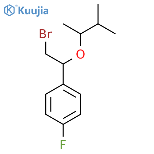 1-{2-bromo-1-(3-methylbutan-2-yl)oxyethyl}-4-fluorobenzene structure